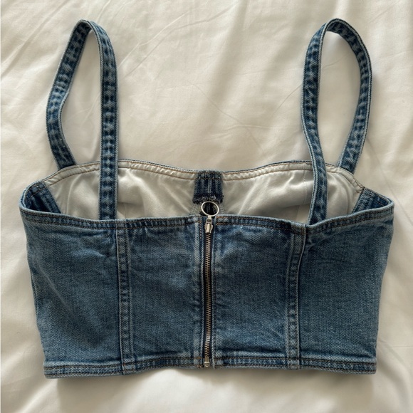 Aritzia denim crop top - Picture 2 of 3